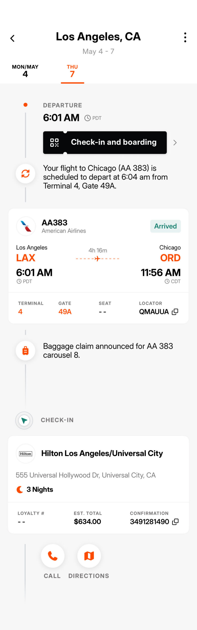 Booking Screen