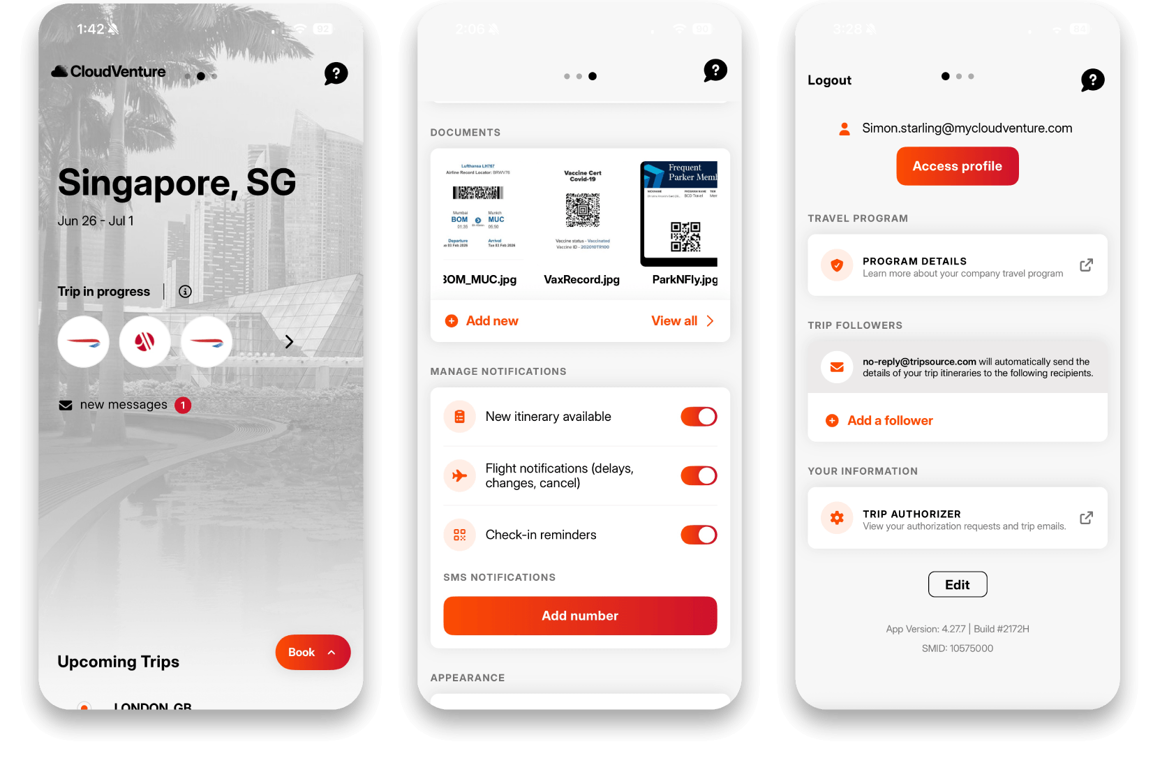 Tripsource App Screenshots