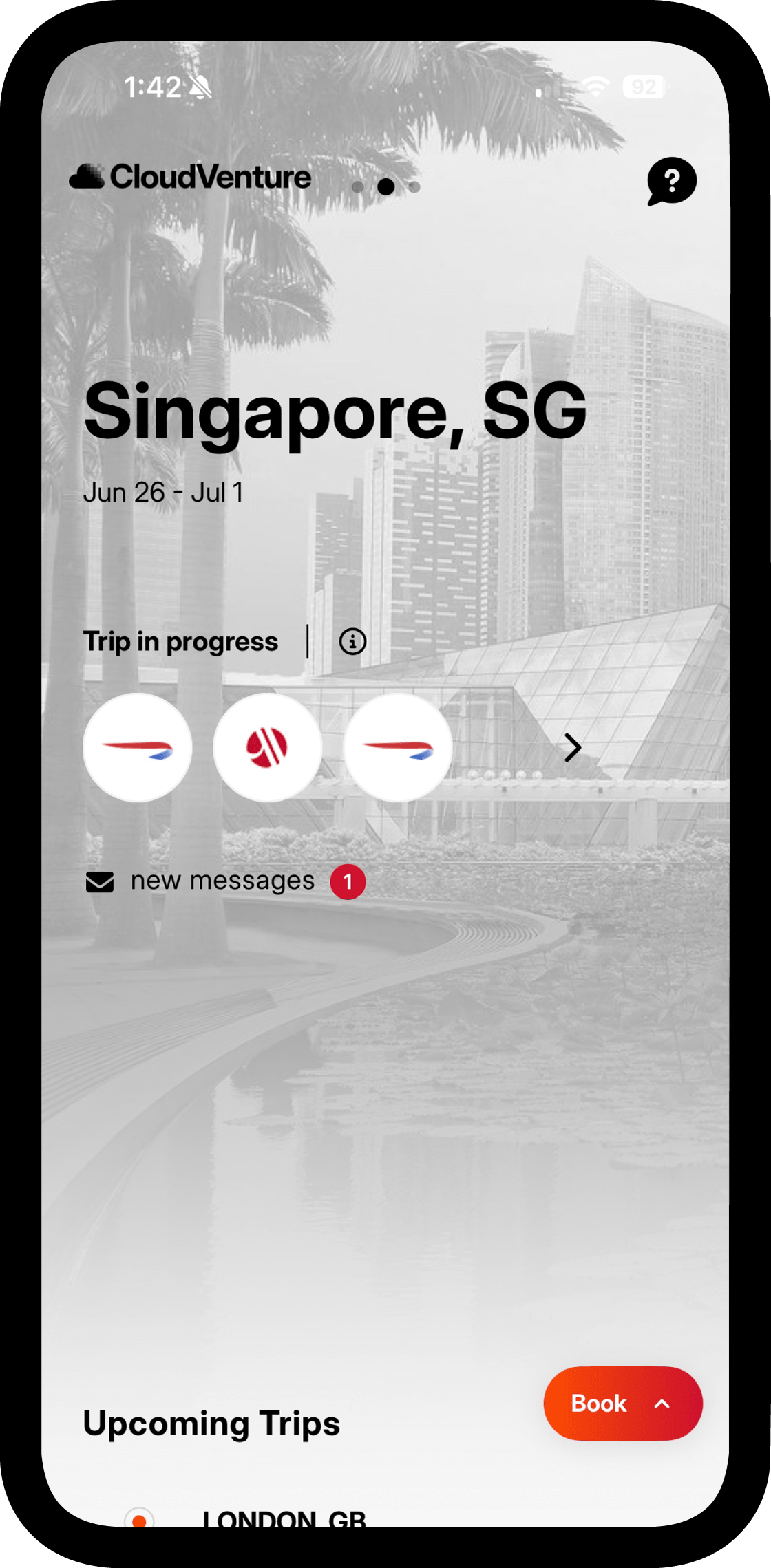 Tripsource app on a phone